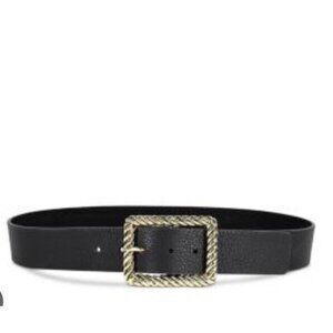B-low The Belt sz L womens Black Gold Janelle Leather NWT New Boho Classic
